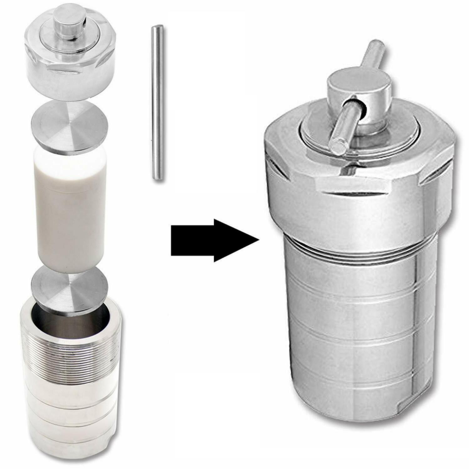 Hydrothermal Autoclave Reactor with Teflon Chamber Hydrothermal Synthesis 100mL