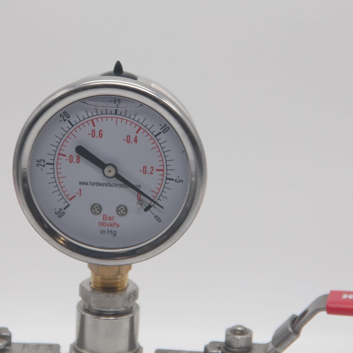 HFS(R) Oil Filled Vacuum Pressure Gauge -2.5″ Dial Size, 1/4″ NPT Lower Mount