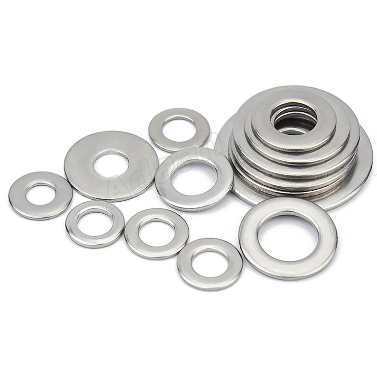 SUS201 Stainless Steel – Flat Washer Gasket M3 M4 M5 M6 M8 M10 M12 Fit for Screw