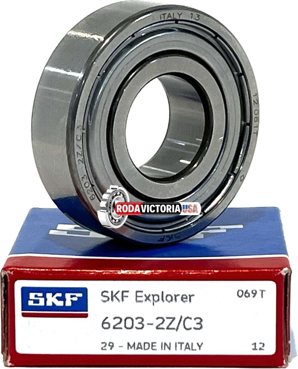 SKF 6203 ZZ C3 DEEP GROOVE BALL BEARING, METAL SHIELDED 17x40x12 mm 6203 2Z C3