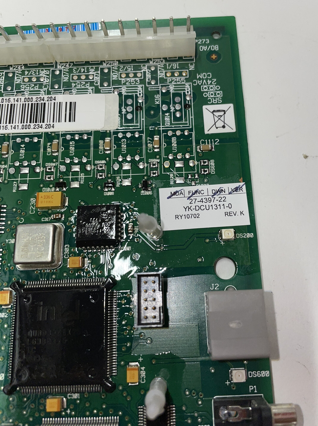 JOHNSON CONTROLS CONTROL BOARD 025-36103-010 RY10702 Rev K , YK-DCU1311-0