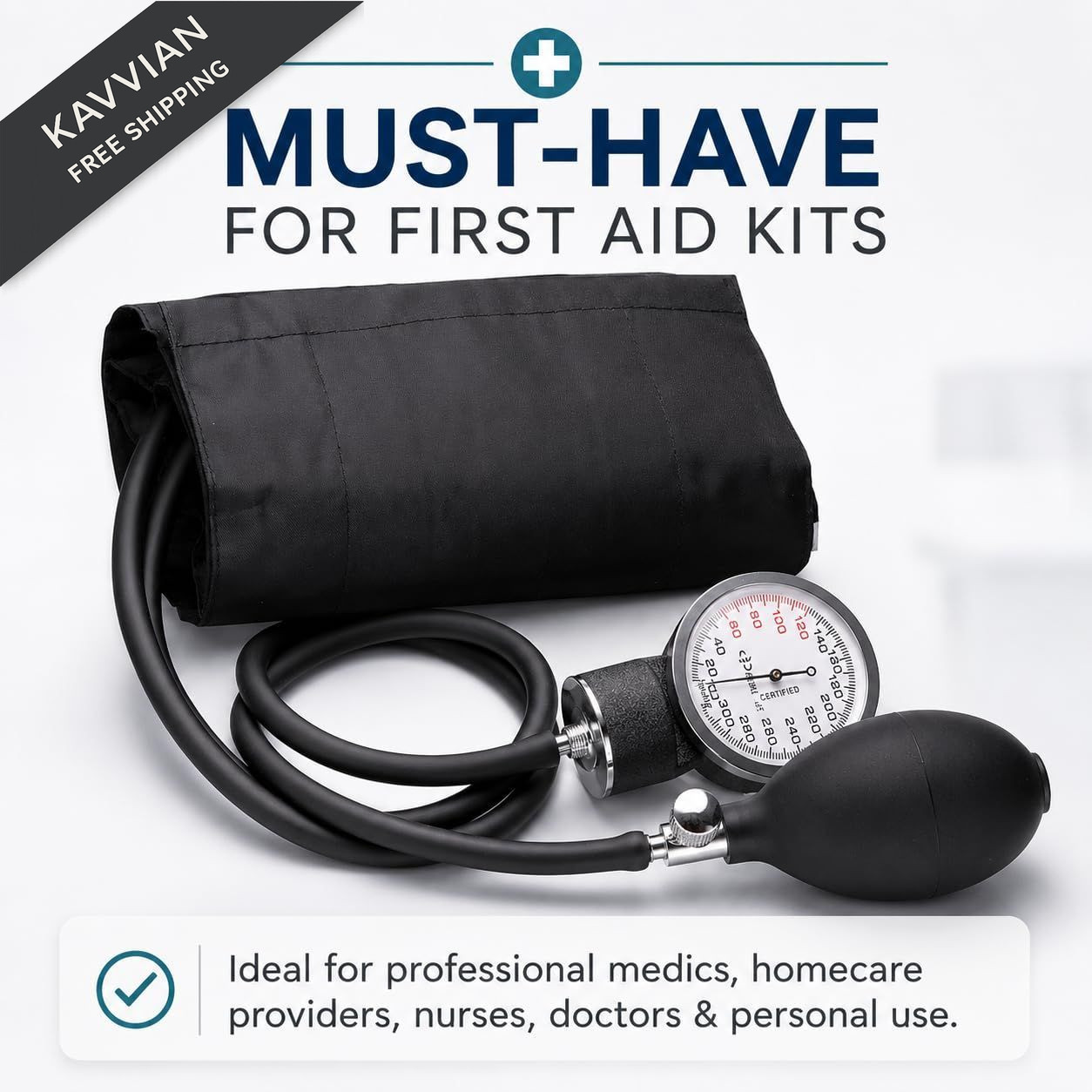 NOVAMEDIC Professional Black Adult Size Blood Pressure Monitor, Adult,