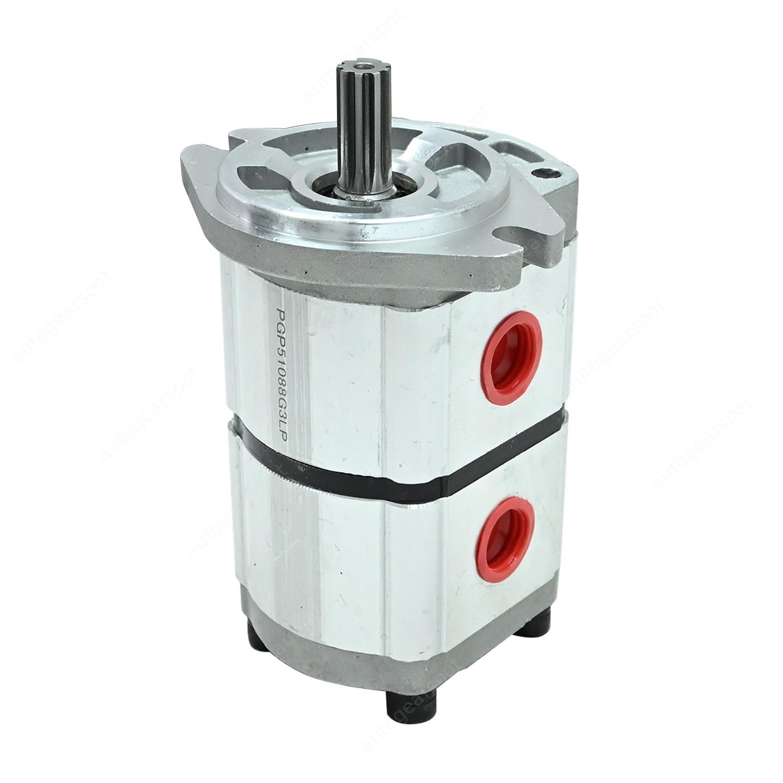 For AGT Skid Steer KTT23 Hydraulic Gear Pump Two-Section 6-12 GPM