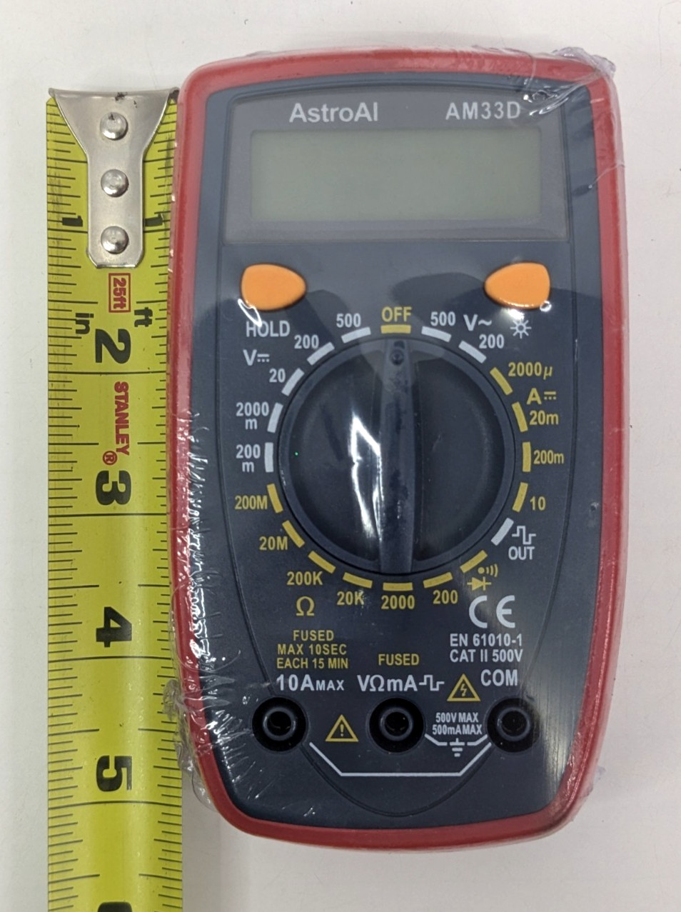 AstroAI Digital Multimeter AM33D 2000 Counts AC/DC Voltage Current Tester Meter