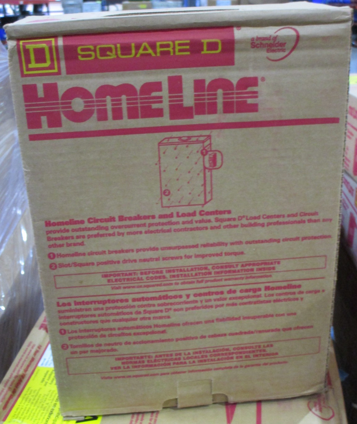 Homeline Circuit Breaker Load Center HOM612L100RB 100 AMP 6 SPACES 12 CIRCUITS