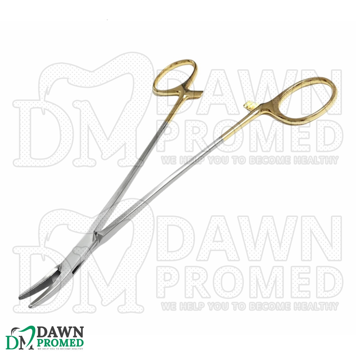 T/C Heaney Needle Holder 8″ Curved Serrated Tip Surgical OB/GYN Inst German Gr