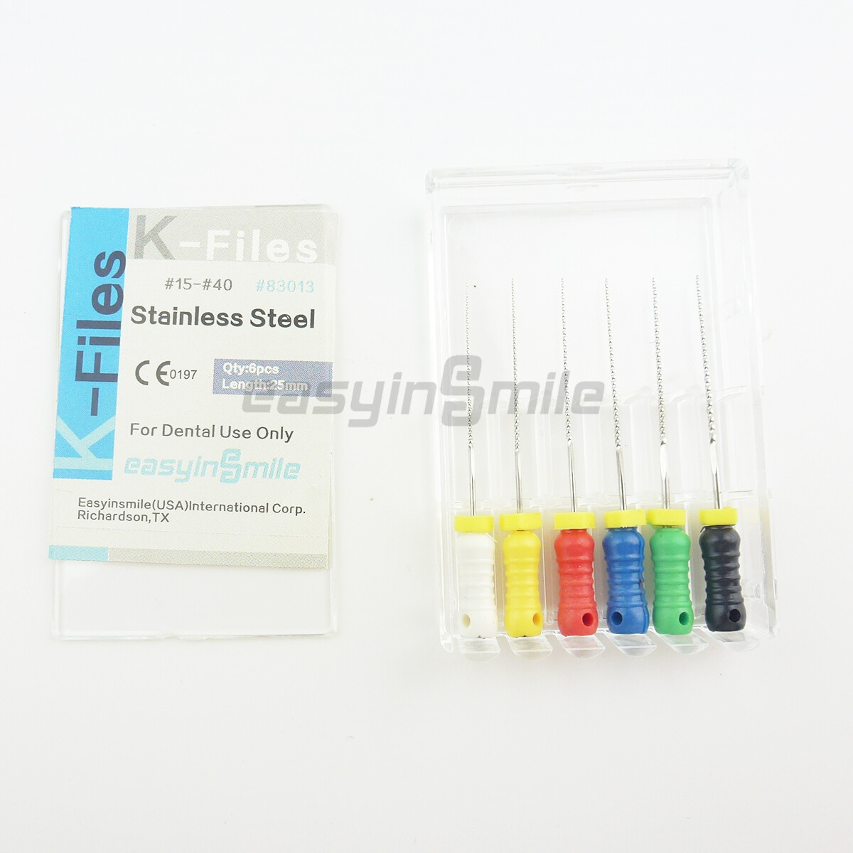 25mm Endodontic K Files dental endo root canal hand K files #6/8/10/15 stainless