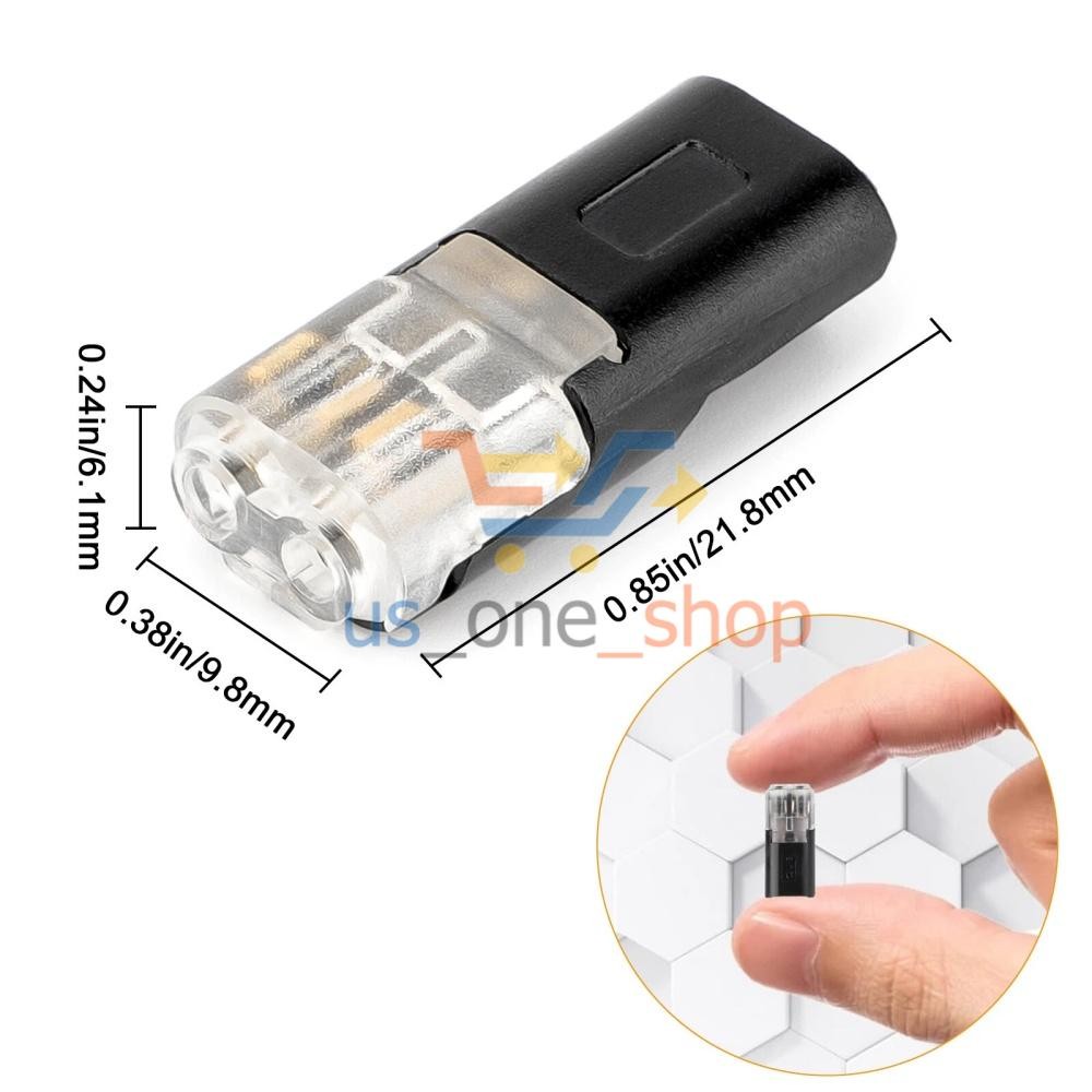 100Pcs Double-Wire Plug-in Connector, Cable Clamp with Locking Buckle, AWG 18-22