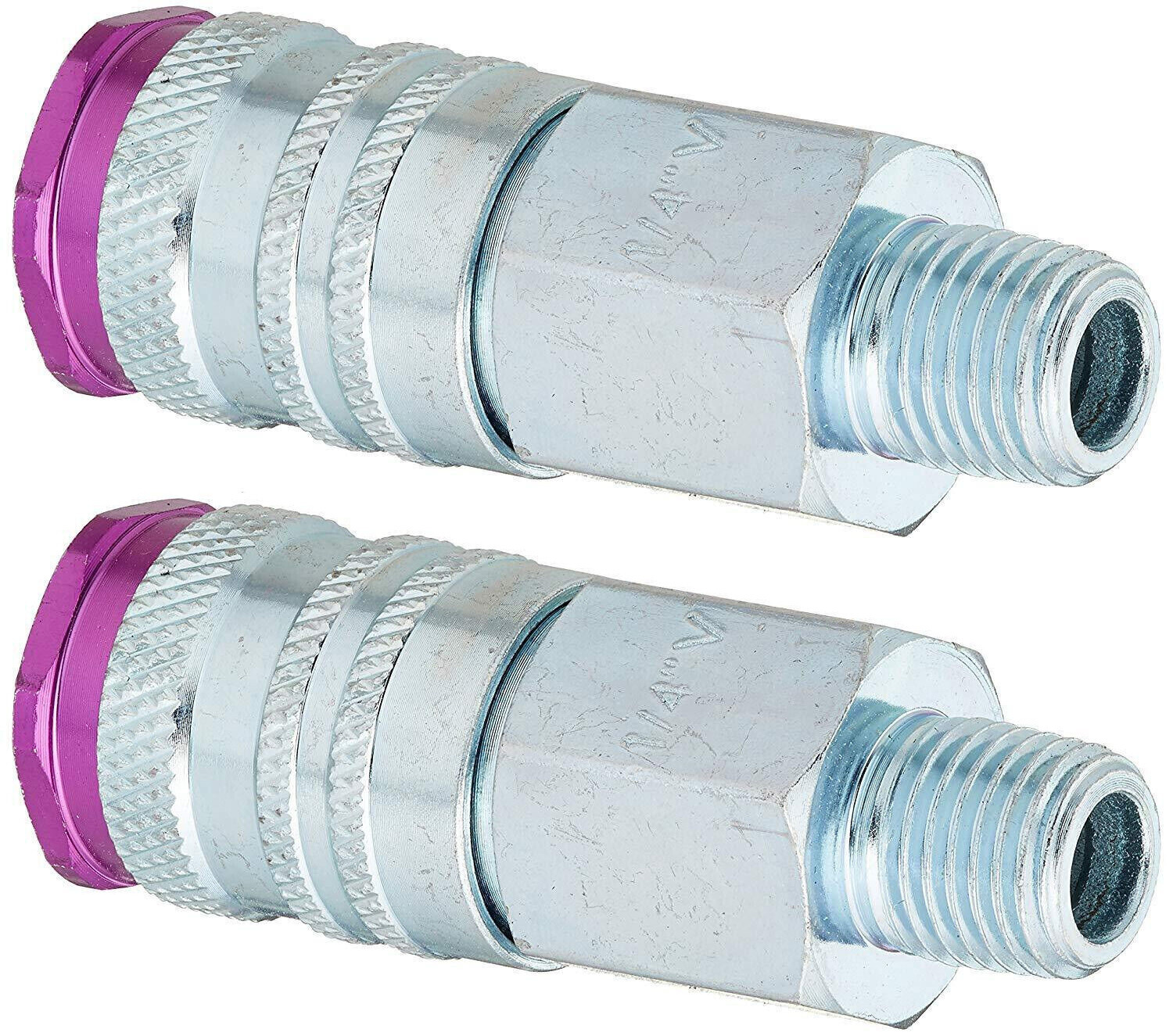 * 2 PACK * Milton 765VC ColorFit HIGHFLOWPRO Air Couplers V-Style 1/4″ NPT Male