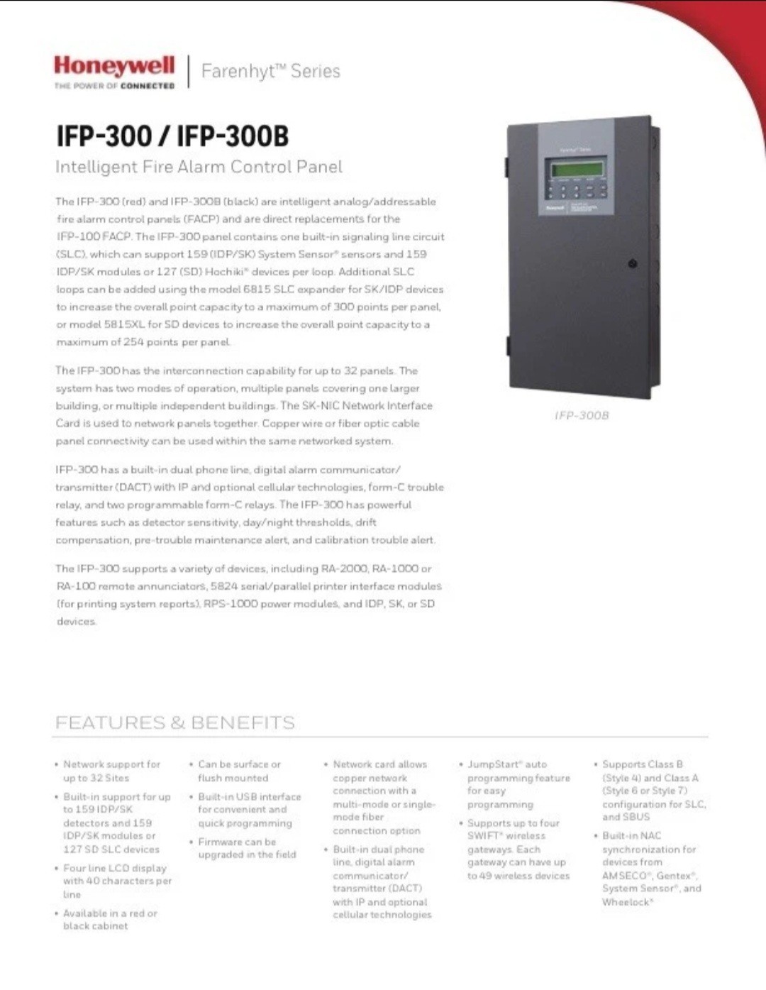 IFP-300 Silent Knight Farenhyt Intelligent Fire Alarm Control Panel. By HONEYWEL