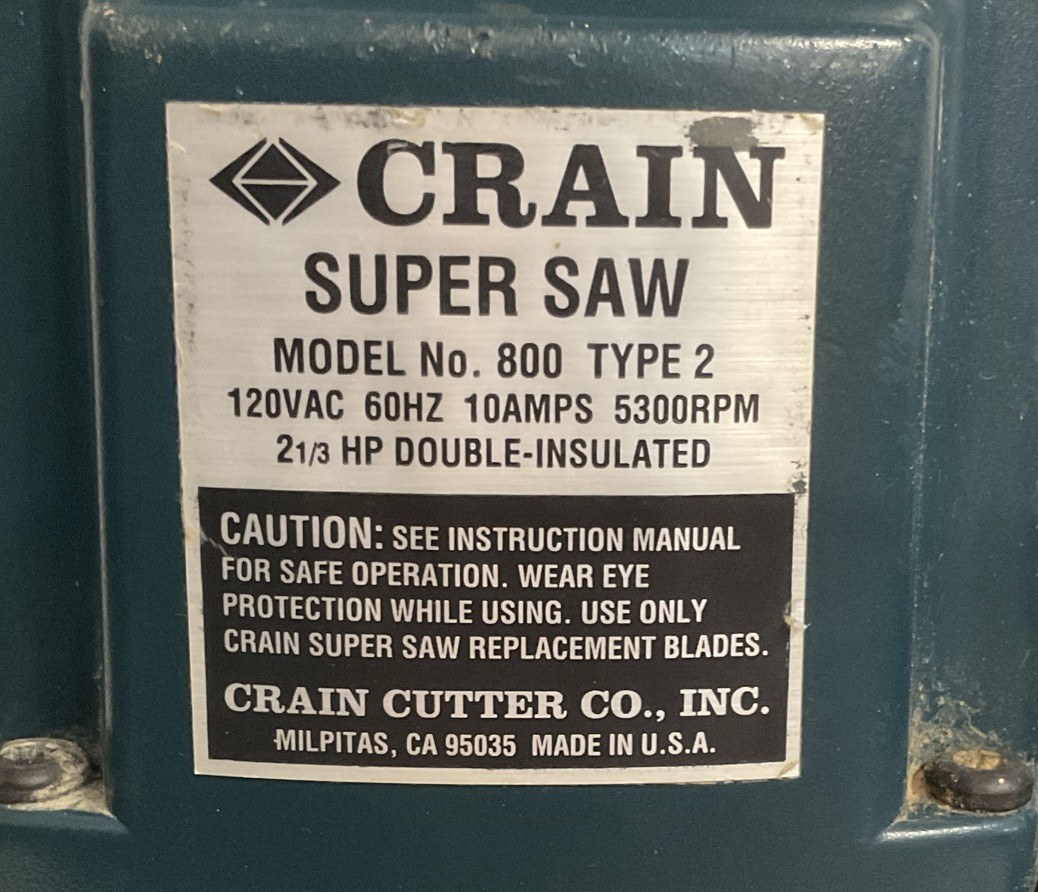 Crain 800 Type 2 Super Saw W / Case