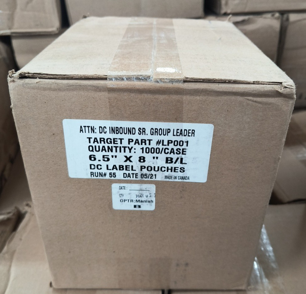 1000 Clear Face Self Adhesive 6.5″ x 8″ Packing List Shipping Label Pouches