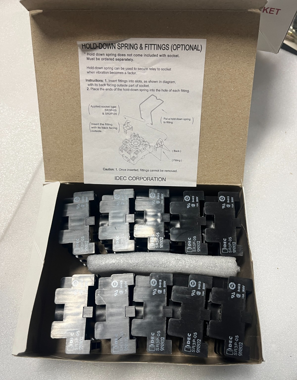 New Lot of 10 IDEC SR3P-05 Relay Socket 9N802