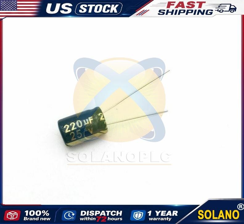 10 pcs 220uf 25v 105c radial electrolytic capacitors USA SHIPPING/SOLD