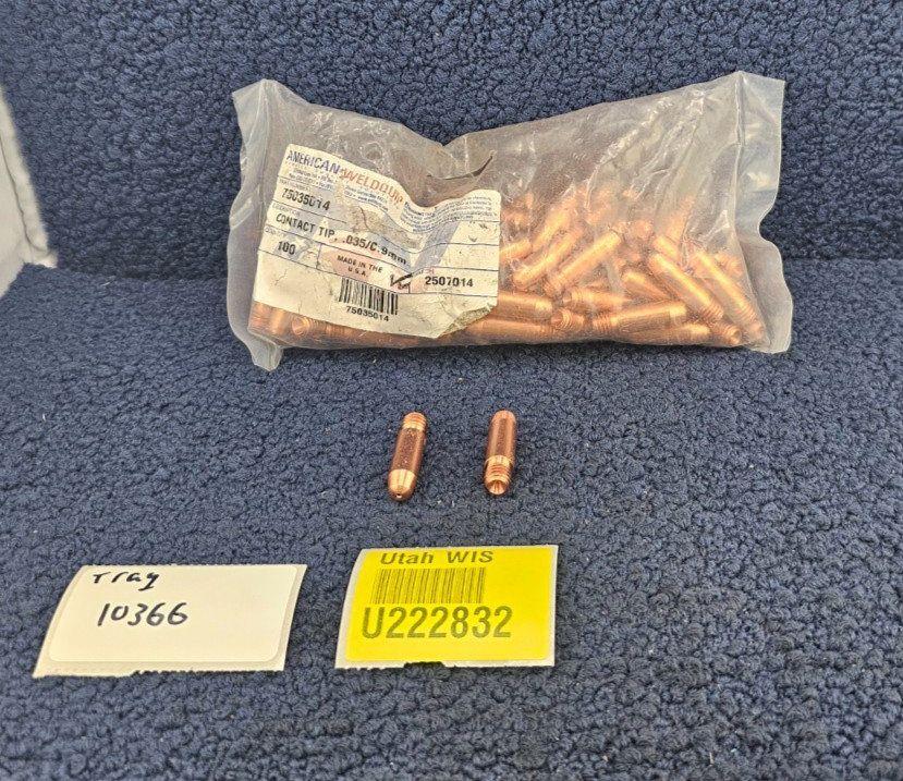 (QTY 100) American Weldquip 75035014: .035 in. (0.9mm) Contact Tip