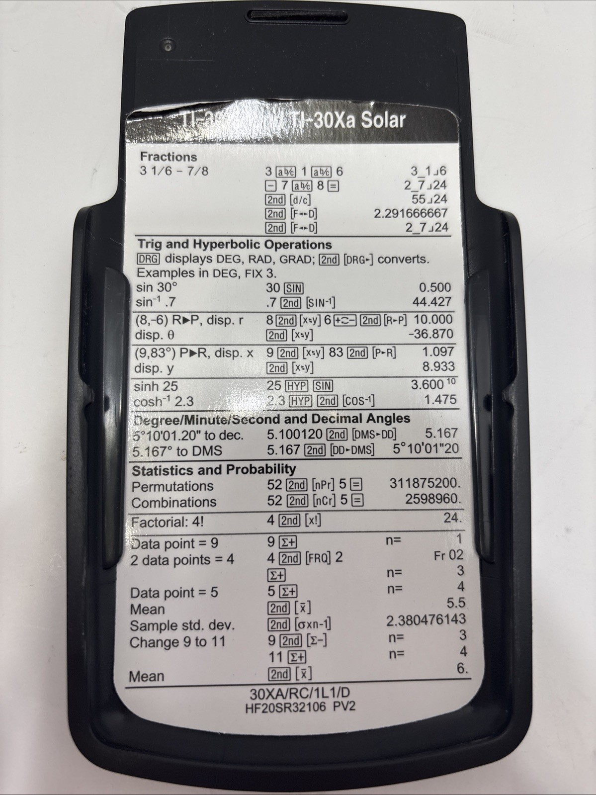 Texas Instruments TI-30Xa Scientific Calculator Used TESTED