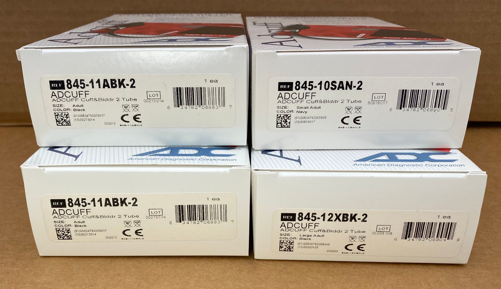 ADC Cuff & 2 Tube Bladder Lot Small Adult, Adult, Large Adult – 845-11ABK, 12XBK