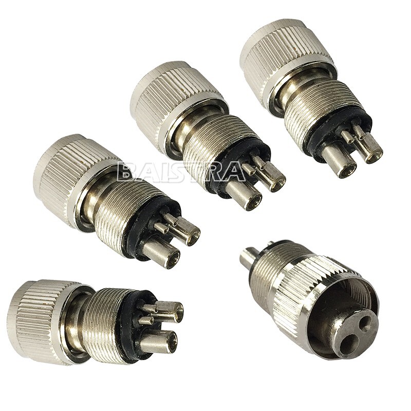 Dental 4 Hole to 2 Hole High Speed Handpiece Tubing Adapter Changer Connector US