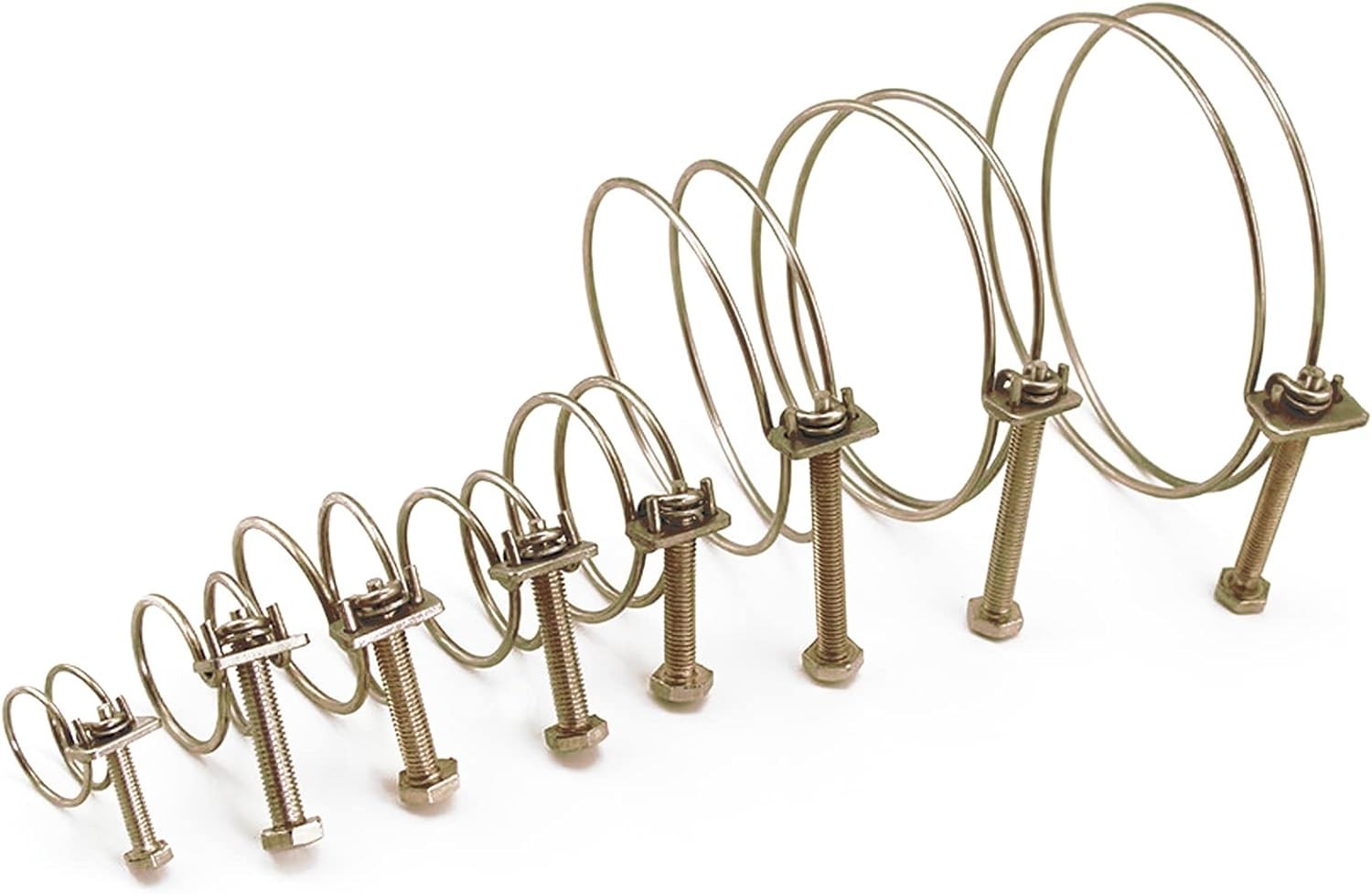 65Pcs Adjustable Steel Double Wire Tube Hose Clamp Assortment Kit