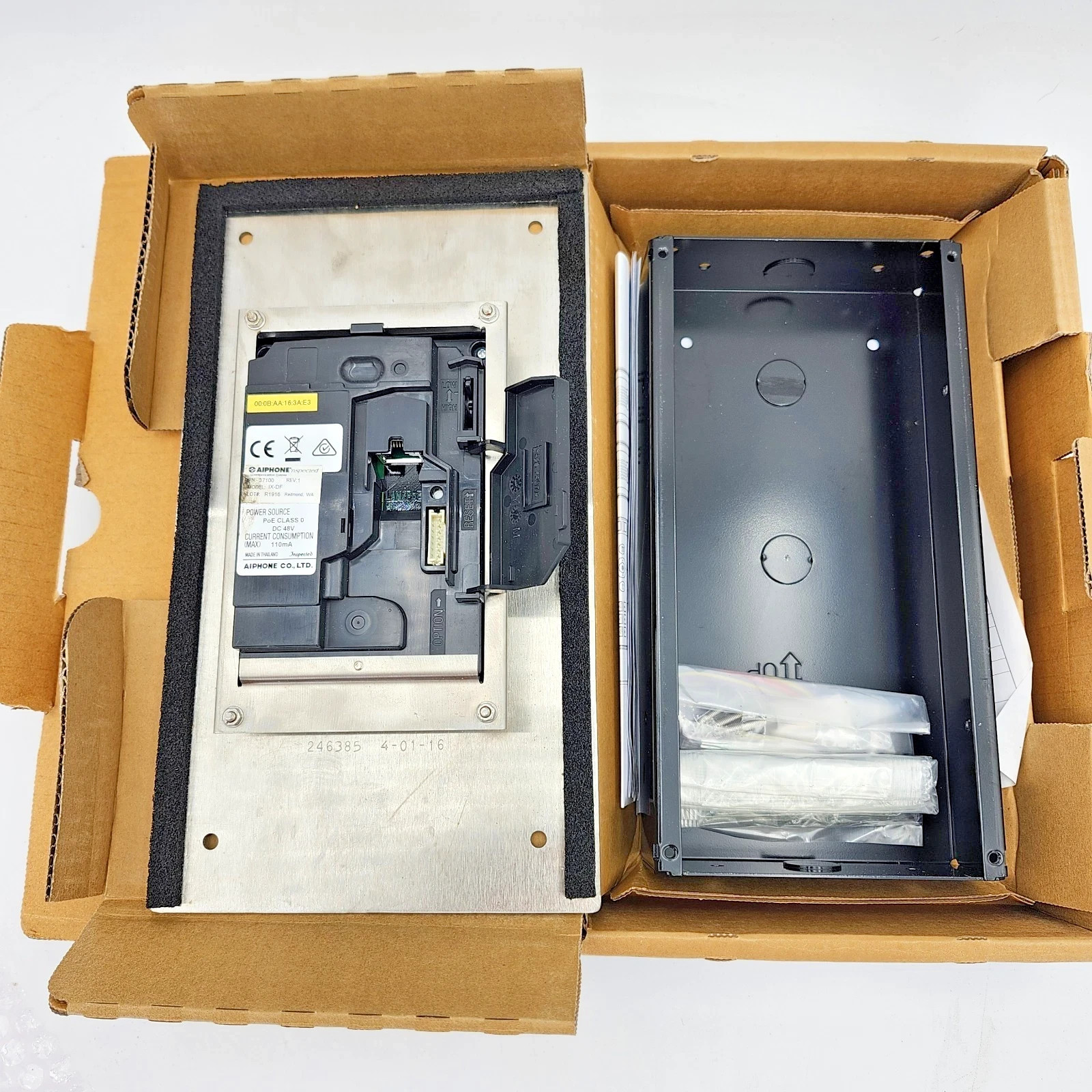 Aiphone IX-DF IP Video Door Station Flush Mount Stainless Steel Open Box
