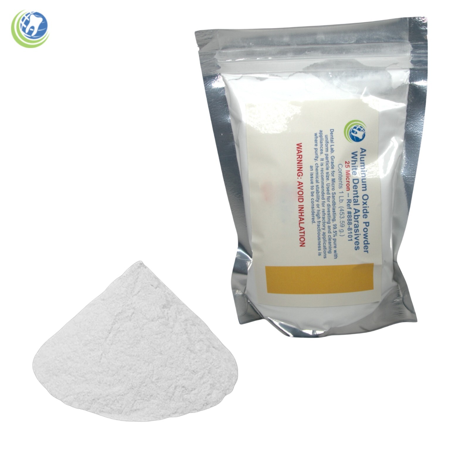 1 Lb Dental Grade White Aluminum Oxide 25 Micron Polishing Blasting Abrasive 99%