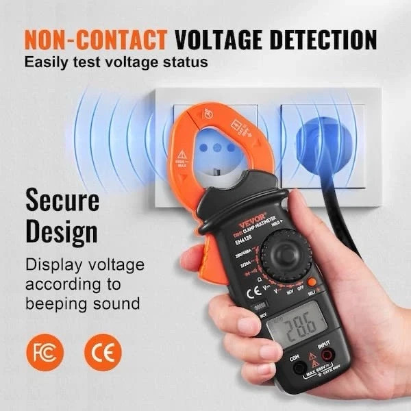 400 Amp Digital Clamp Meter DC/AC Multimeter True RMS Auto Ranging 2000 Max Read