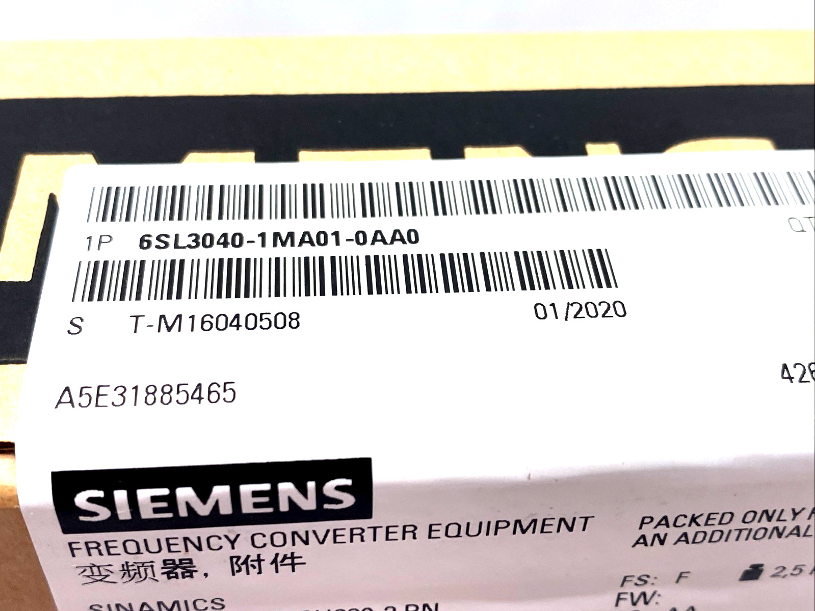 Siemens 6SL3040-1MA01-0AA0 SINAMICS Control Unit CU320-2