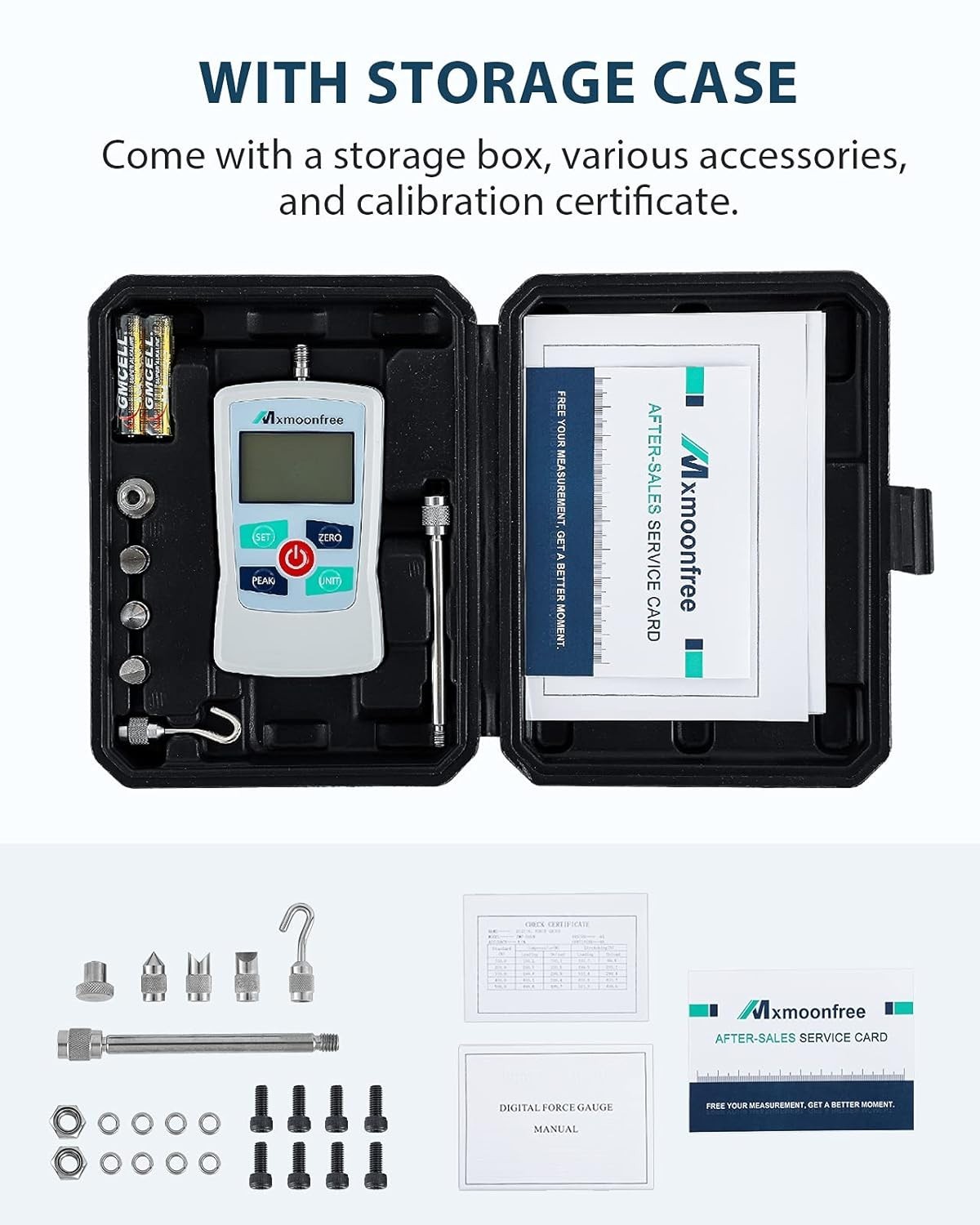 5N Digital Force Gauge Push Pull Tester Portable with Case | Auto Backlit LCD…