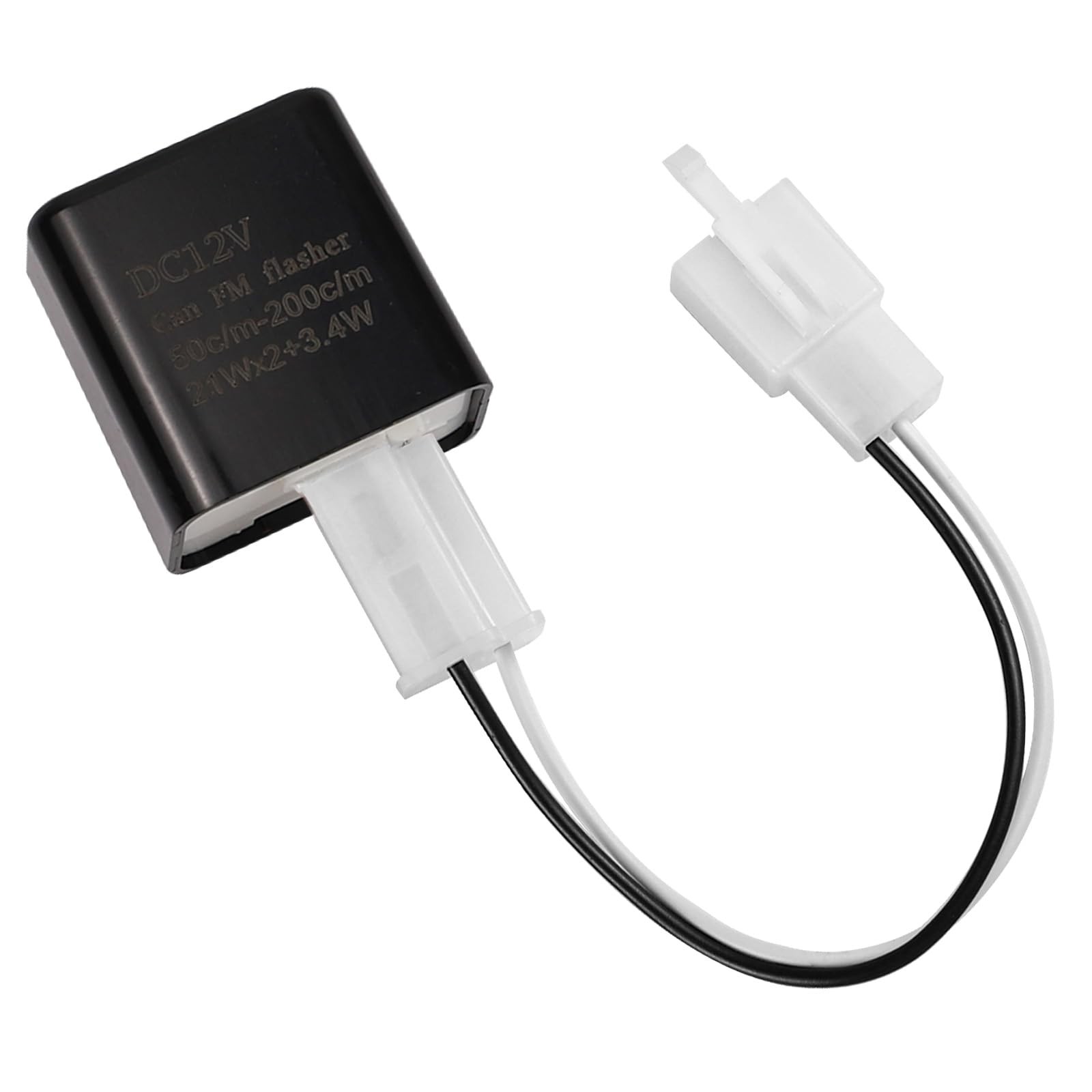 2-Pin Electronic LED Flasher Relay with Wires, Adjustable 2 Prong Blinker
