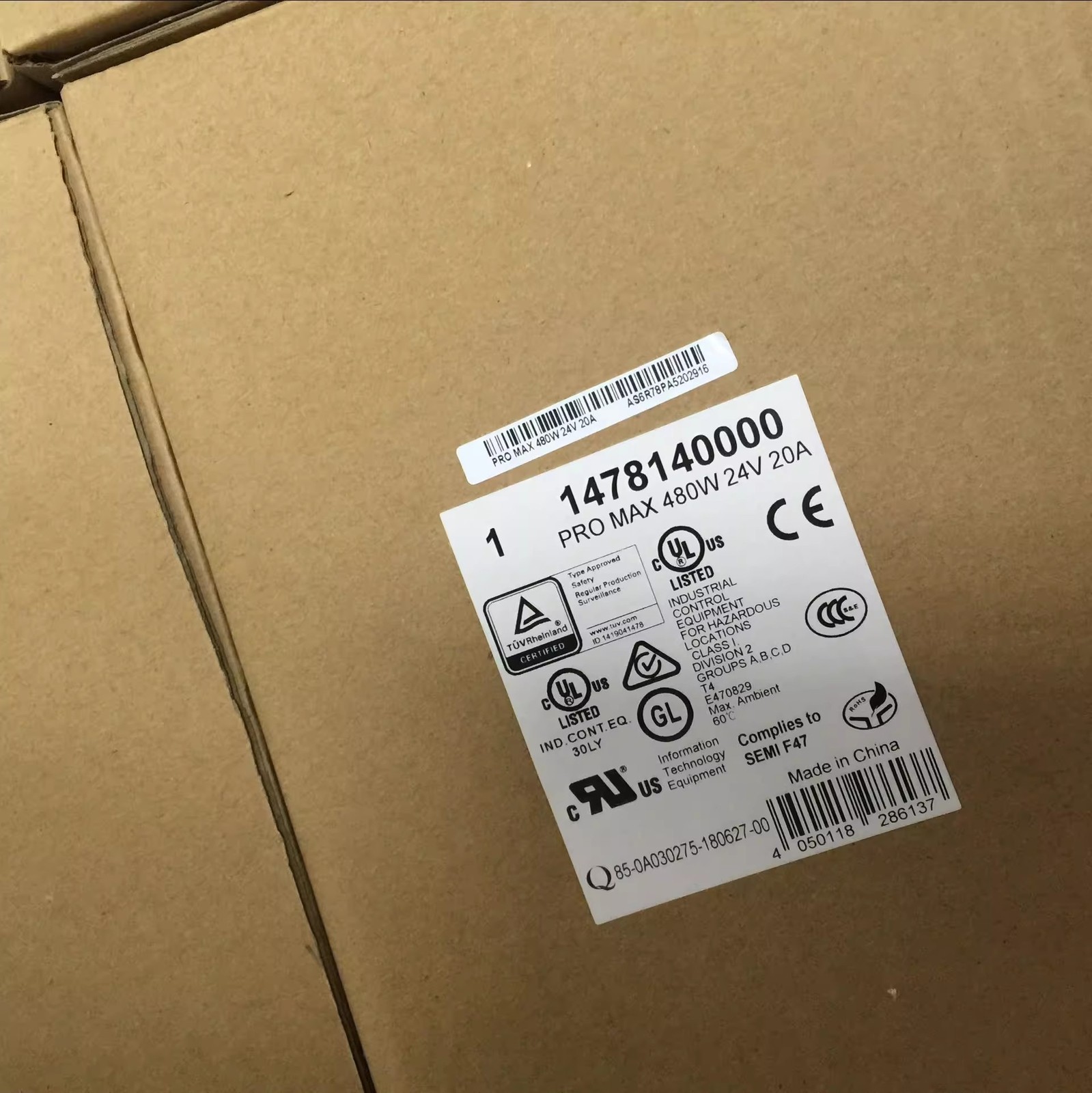 1 pc. New Switching Power Supply 1478140000 PRO MAX 480W 24V 20A