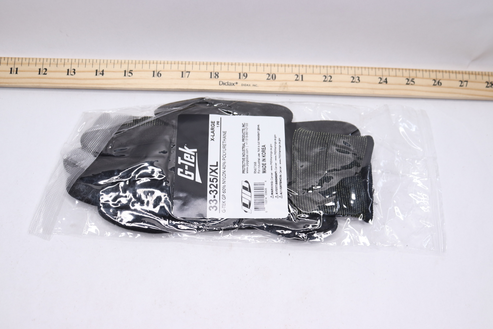 G-Tek Nitrile Palm & Finger Coated Work Gloves With Nylon Liner 33-325/XL