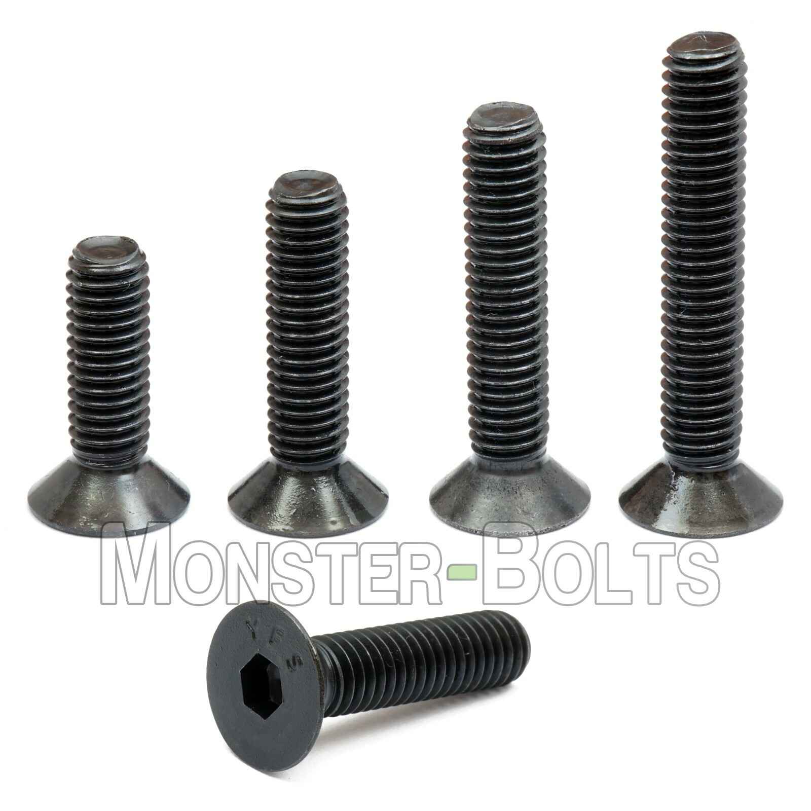 #5-40 Flat Head Socket Cap Screws, Alloy Steel Black Oxide SAE Countersunk 82°