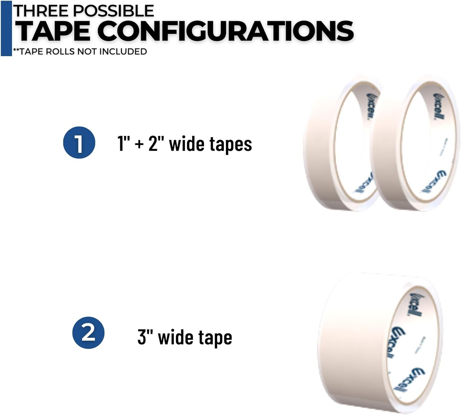 Excell Heavy Duty Steel Desk Tape Dispenser (2″ Wide) Suction Cup Base