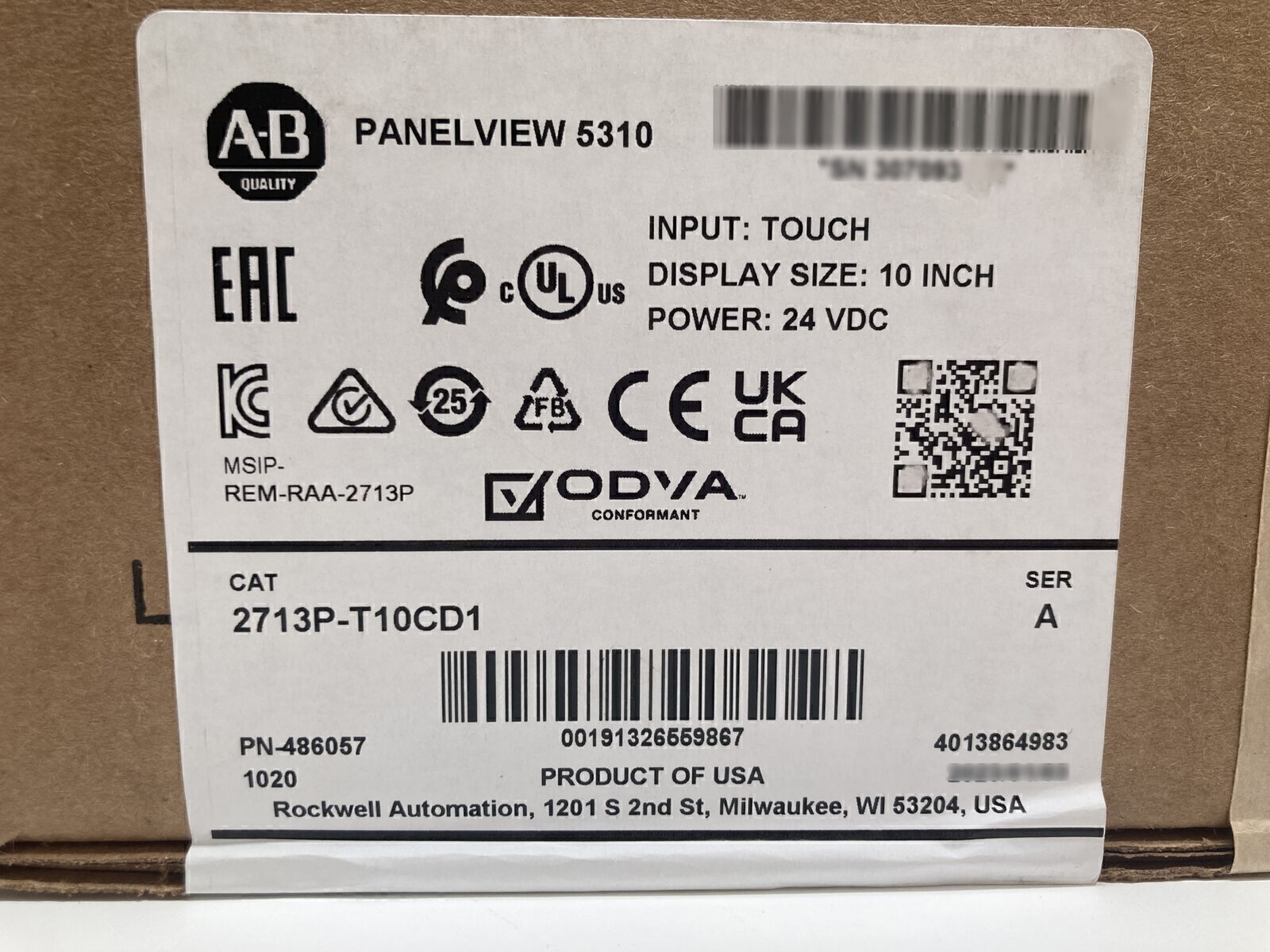 AB 2713P-T10CD1 Panelview 5310 Terminal AB 2713PT10CD1 Factory Sealed
