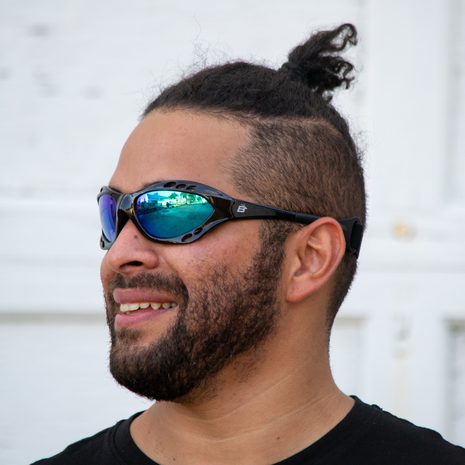 2 Pairs of Birdz Seahawk Floating Sunglasses w/Strap Black w/Blue & Green Lenses