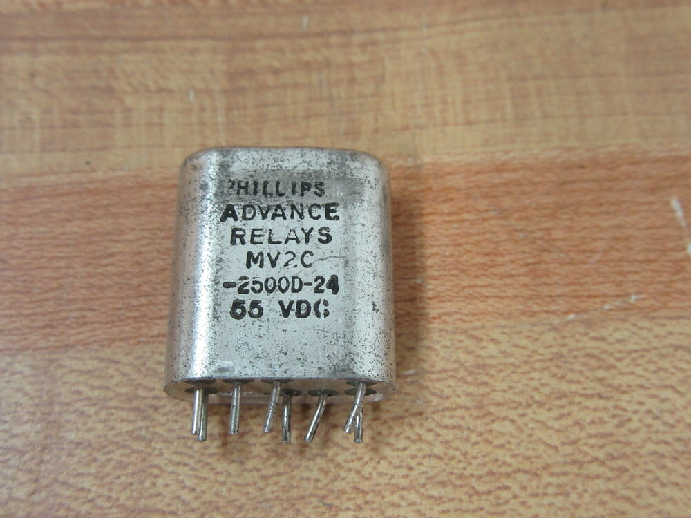 Phillips Advance Relays MV2C-2500D-24 Relay MV2C2500D24 (Pack of 3)