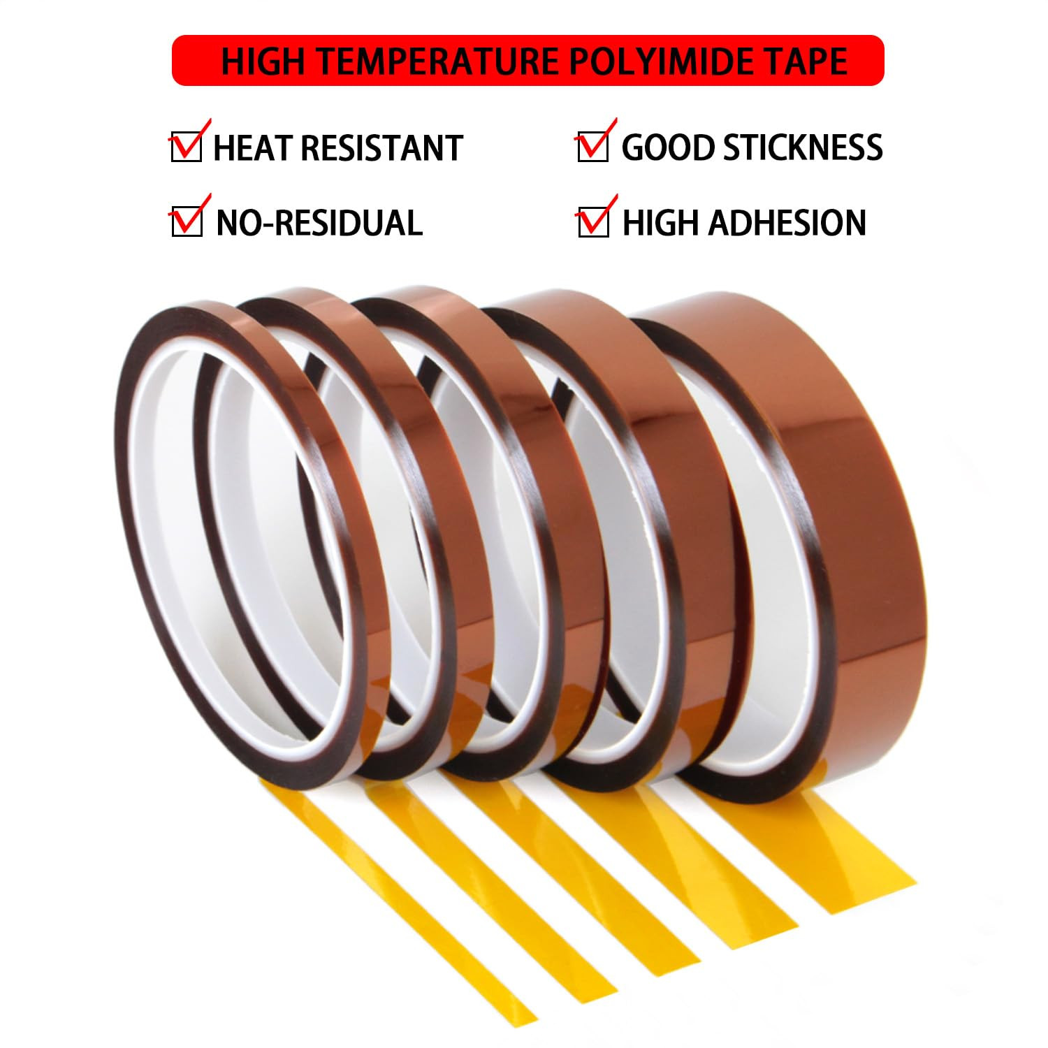 High Temperature Heat Resistant Polyimide Tape,No Residue for Masking,3D Printin