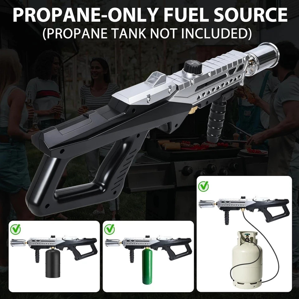 Muphop Powerful Propane Torch Gun, Flamethrower Gun with Adjustable Flame, Bl…