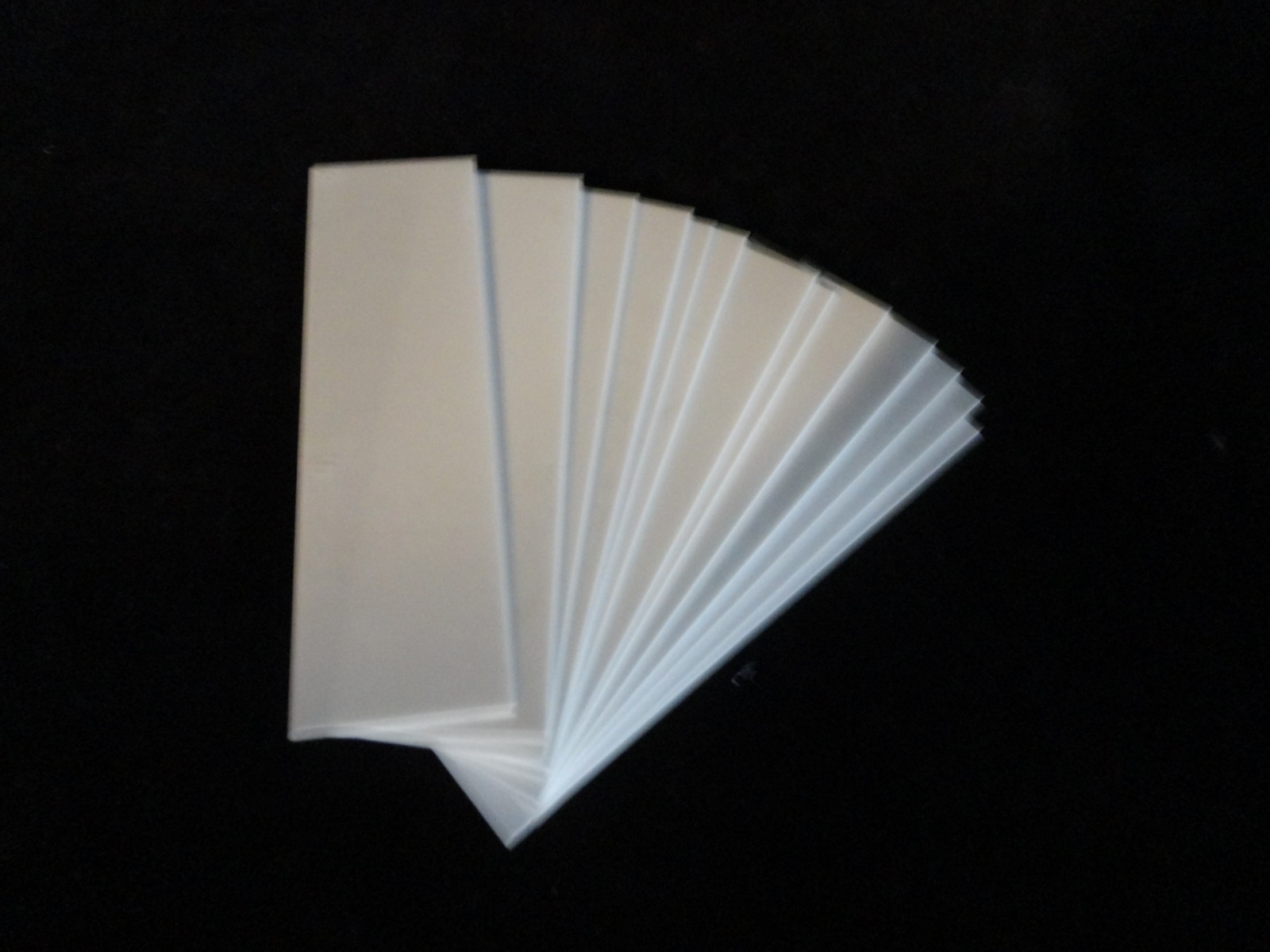 PAIR OF THIN RECTANGULAR ALUMINA CERAMIC SHEET 4.500″ LONG x 1.25″ WIDE No.: 398