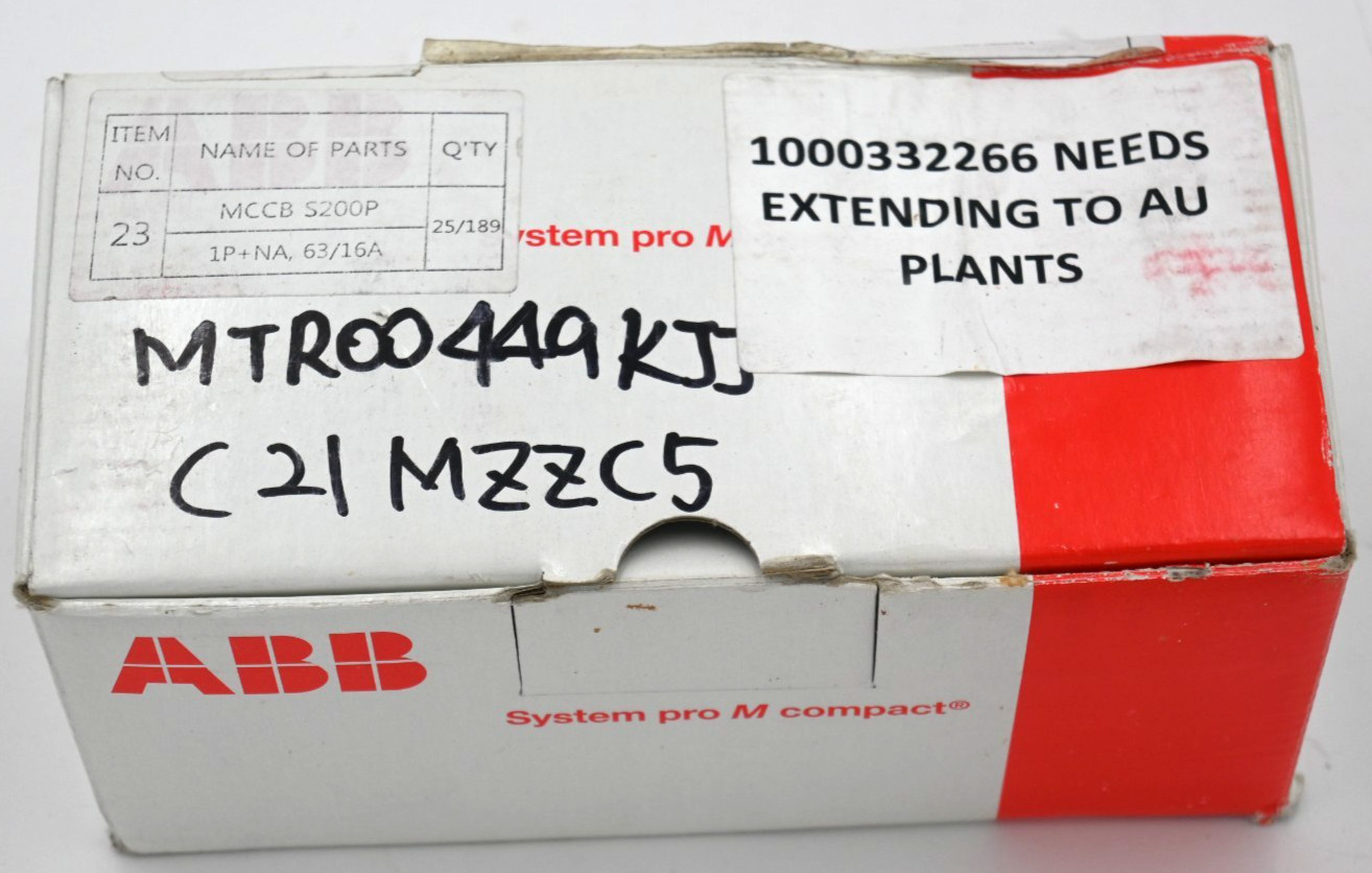 ABB S201P-C16NA Circuit Breaker 2CDS 281103 R0164 (1 BOX-5 PCS)