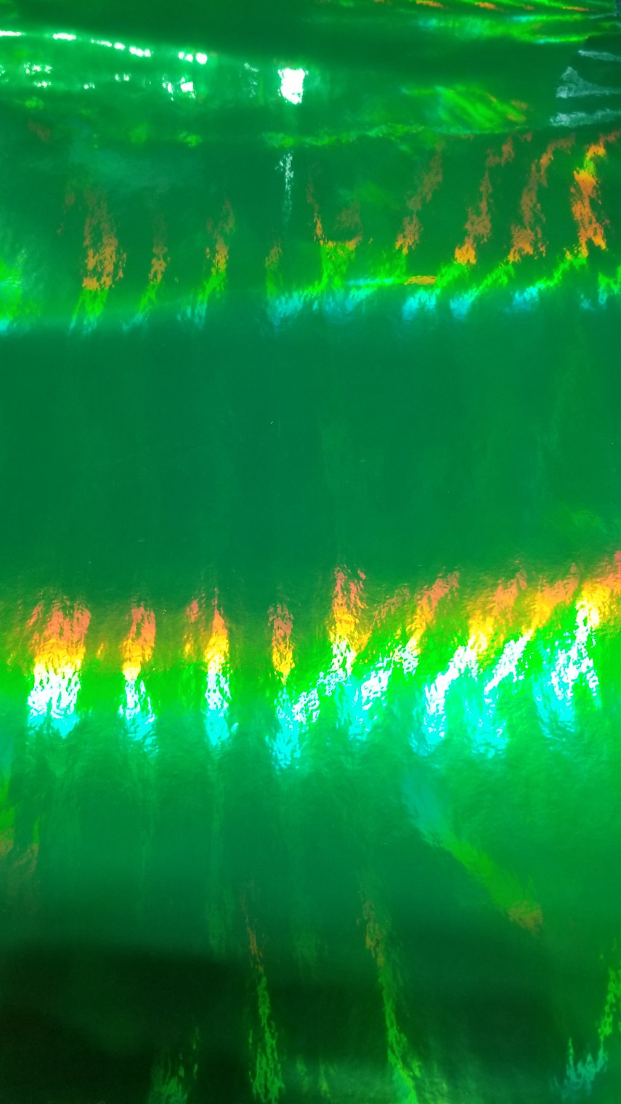Fluorescent Green Rainbow Oil Slick Sign Plotter Vinyl Film