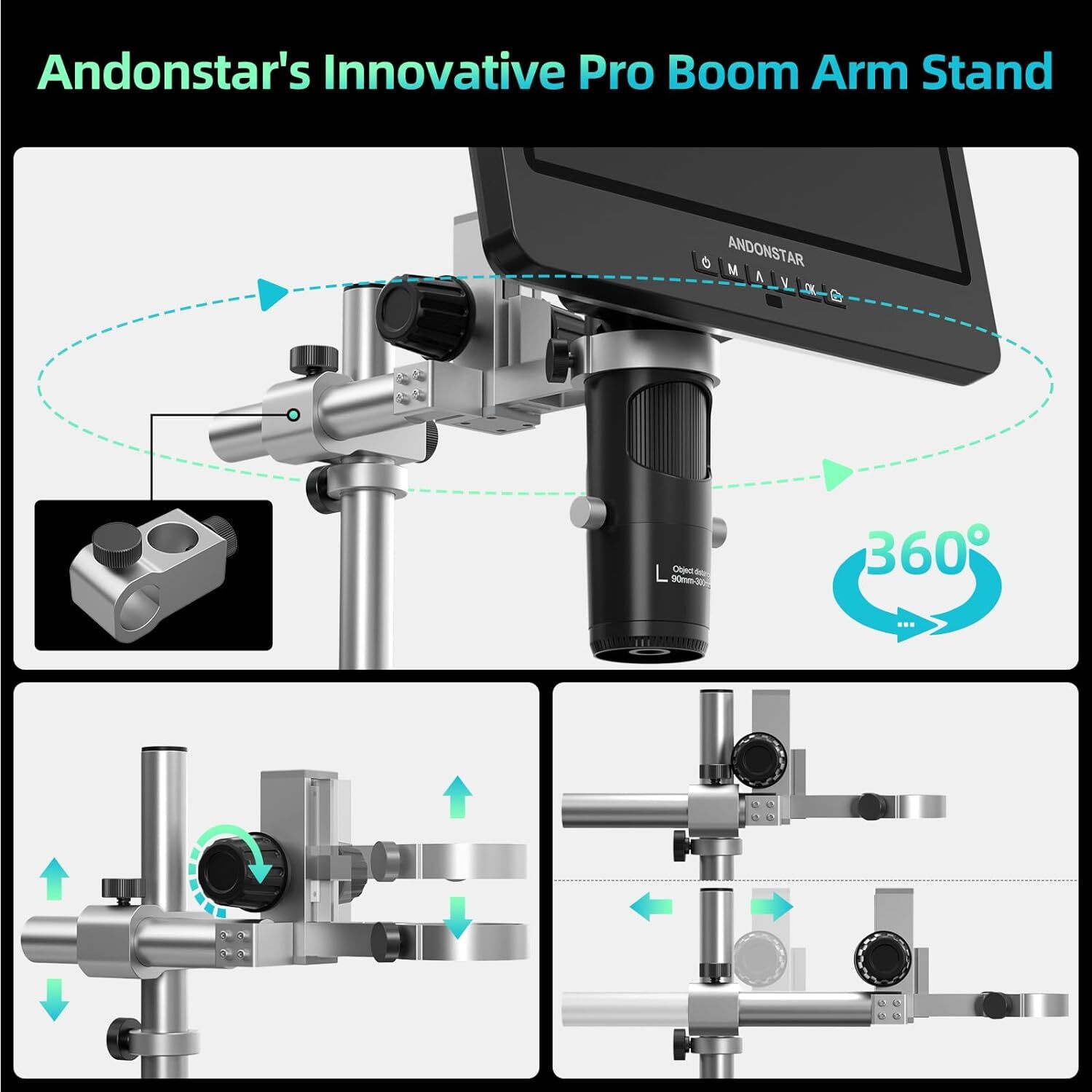 Andonstar AD249S-M Plus 10.1» Digital Soldering Station Electronic Repair 2000X
