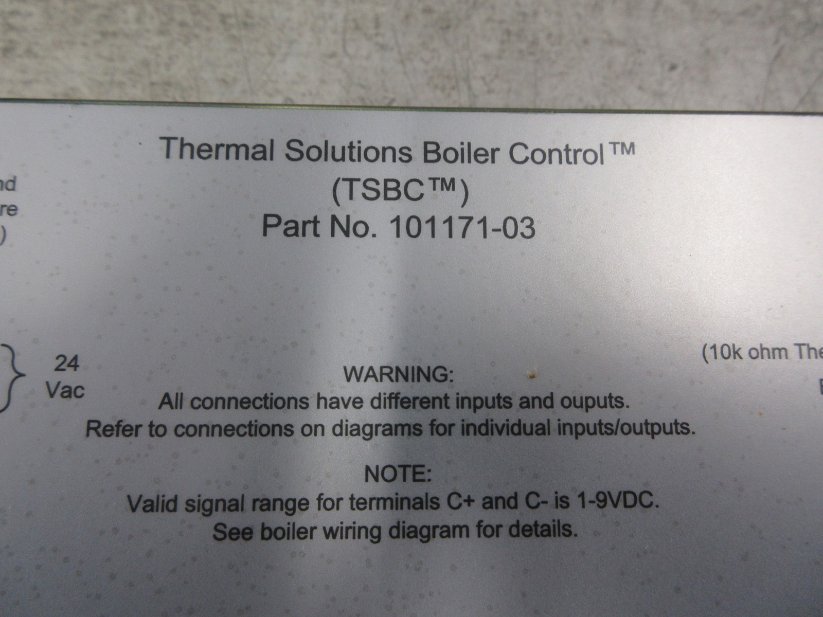 Thermal Solutions TSBC Boiler Control 101171-03 *No Box* New Surplus