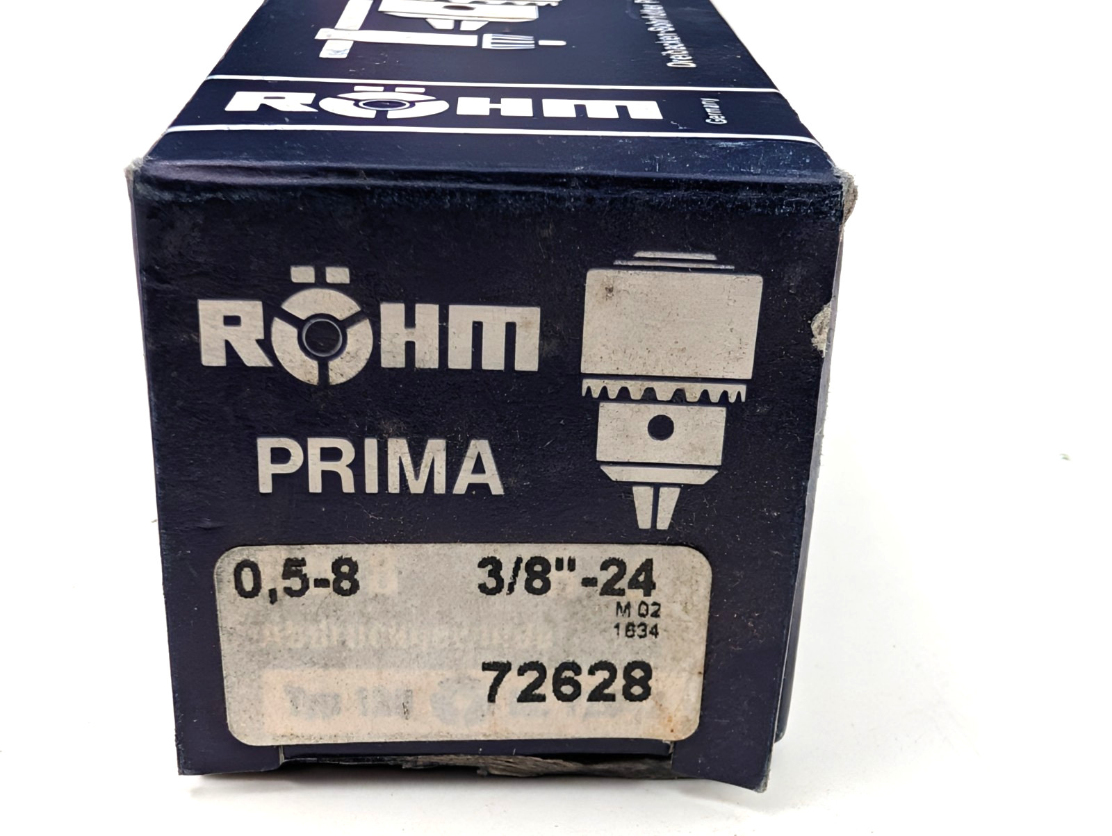ROHM Prima Drill Chuck – 3/8″-24 #72628 – 0.5-8mm Cap – New – Made in Germany