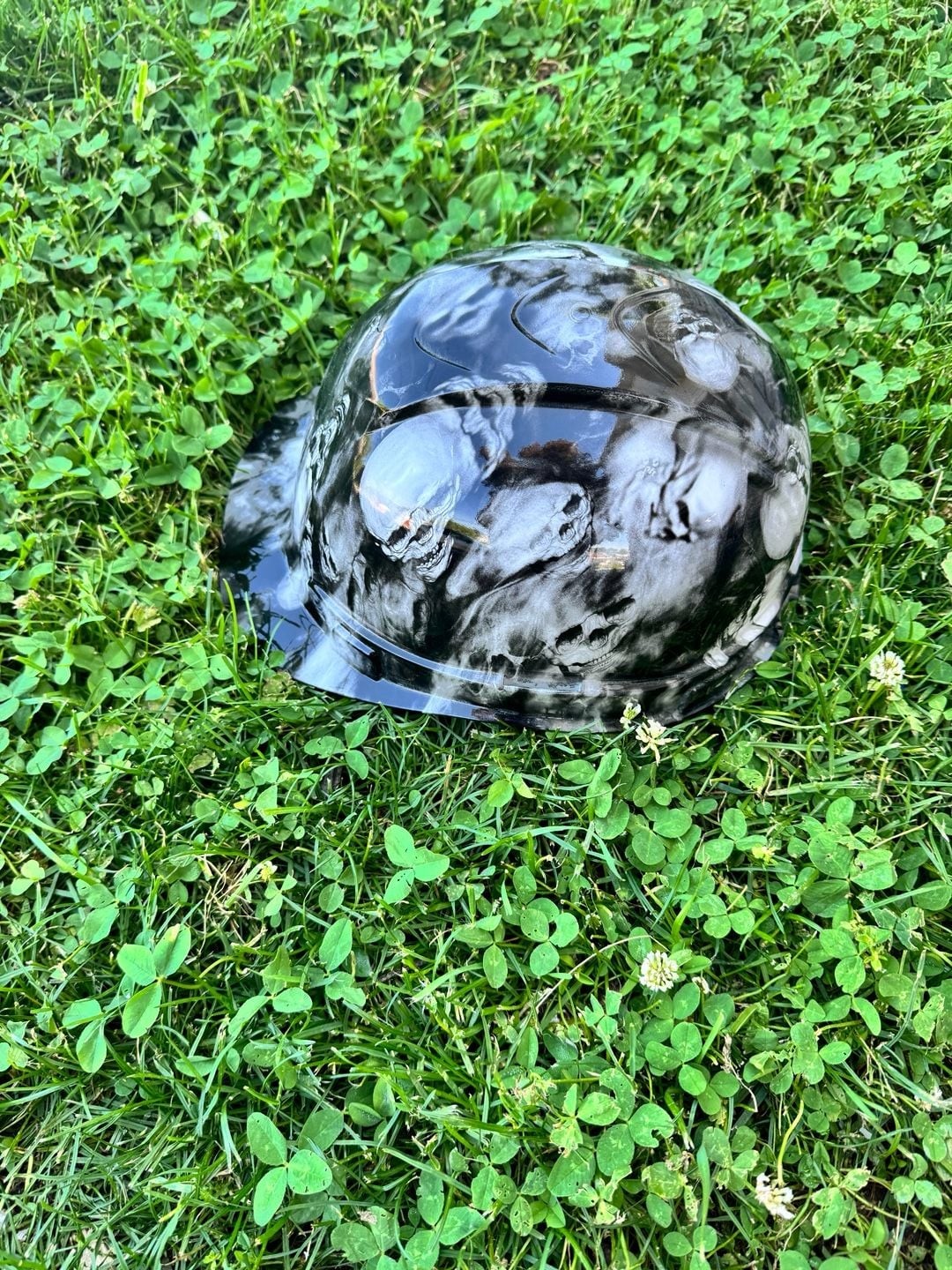 Pyramex Skull Pattern Hydro-Dipped Hard Hat shell only