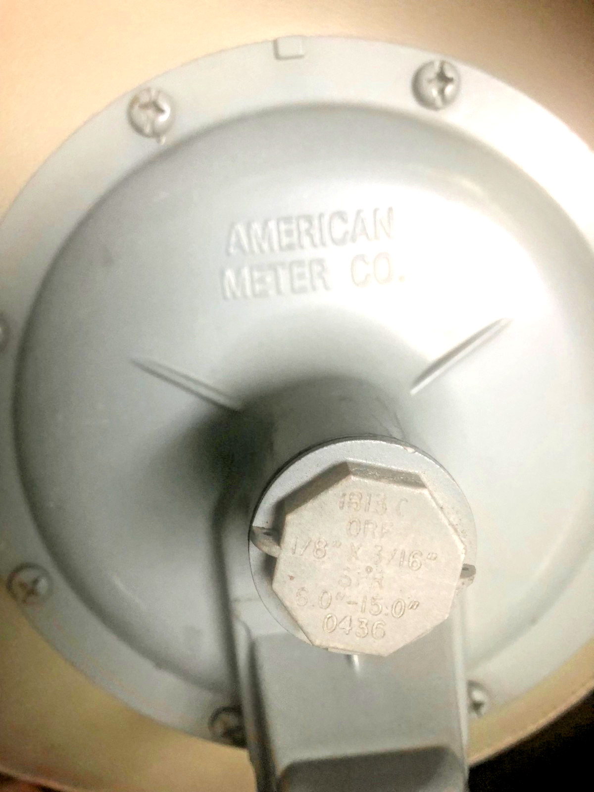 American Meter Co Gas Pressure Regulator 1813 C ORF 1/8 x 3/16 SPR 5.0-15.0 0436