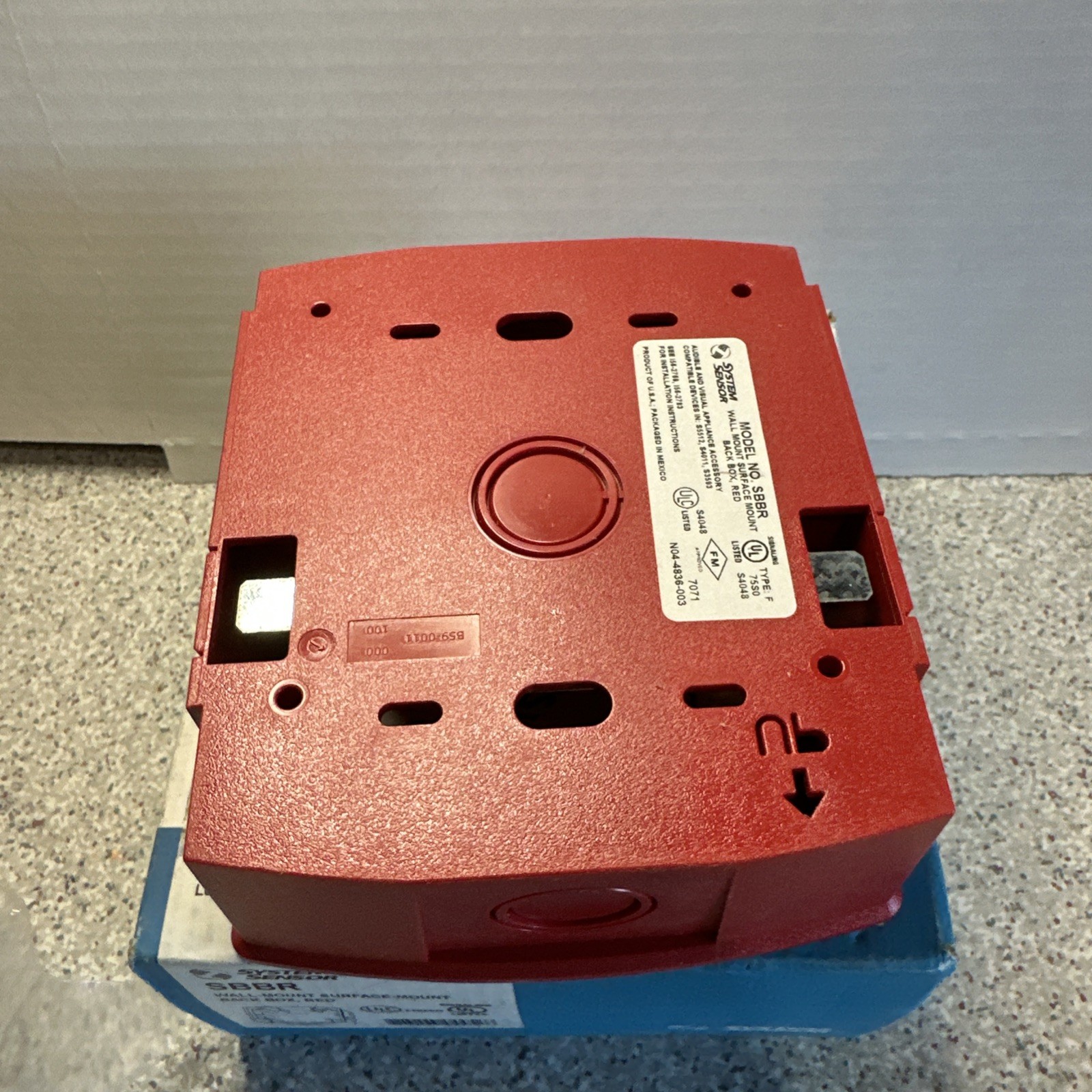 **NEW** System Sensor SBBR – Wall Mounted Surface Box Red