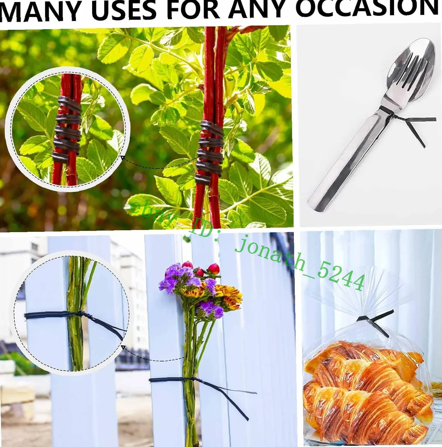 400 Pcs Twist Ties for Bags 5″ Cable Ties Bag Twist Ties for Cord Twist Bread