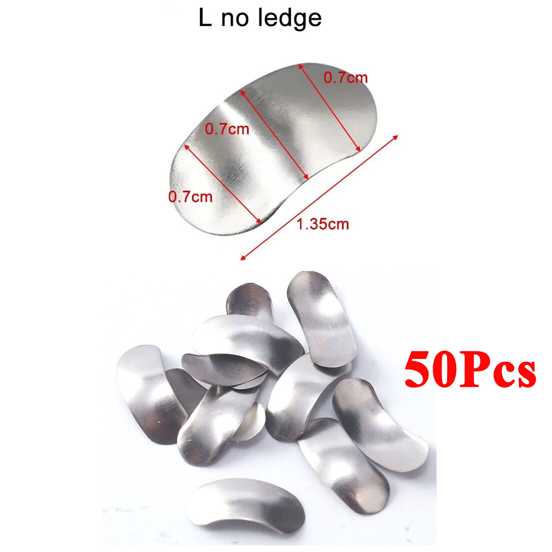 50pc Dental Metal Matrix Bands Sectional Contoured Matrices bands soft 50um SM/L