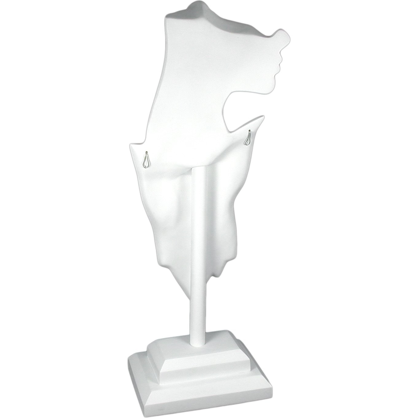 White Mannequin Necklace Bust Jewelry Display 19 1/2″ New